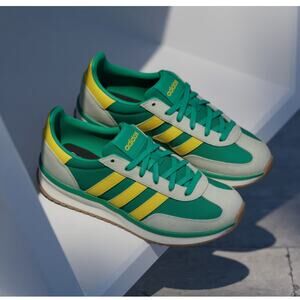 Adidas Women's Court Green Yellow Linen Green RUN 70s 2.0 Shoes Size 8